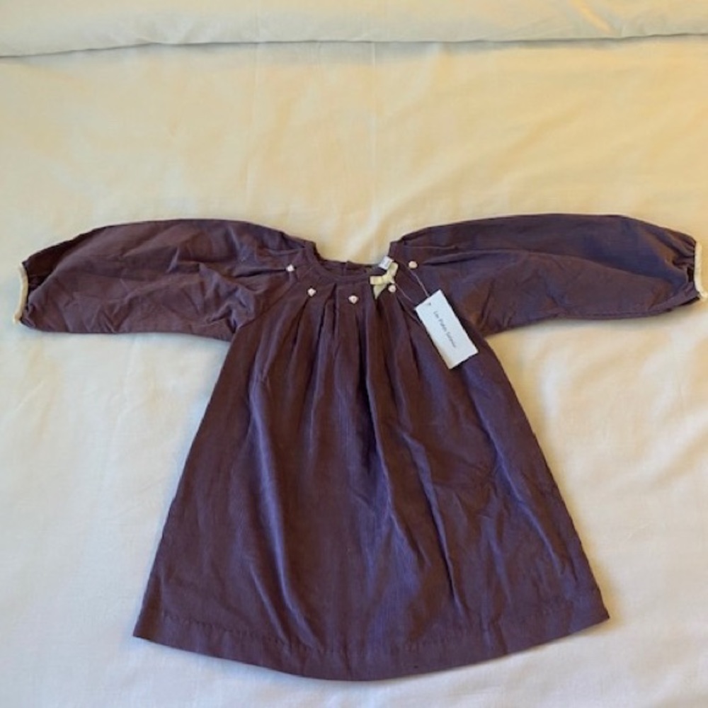 Les Petite Soleis purple corduroy dress